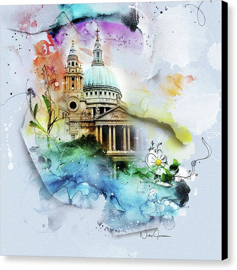 CHVRCH-IV St Paul's Cathedral. Till We Meet Again - Canvas Print