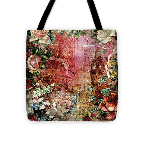 Flower Power - Antique Flower Garden - Tote Bag