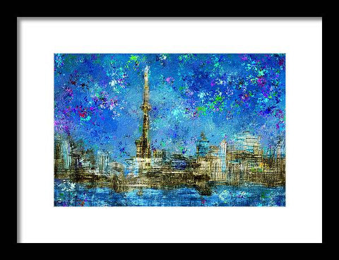 Painted City Toronto Skyline - Framed Print