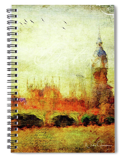 Westminster Palace from the South Bank - Spiral Notebook