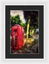 Red Telephone Boxes on the Embankment - Framed Print