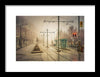 Fog Deserted Street - Framed Print