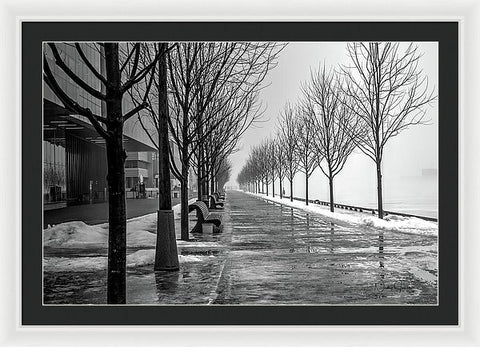 Path Through Fog - Framed Print