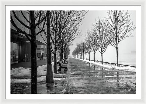 Path Through Fog - Framed Print