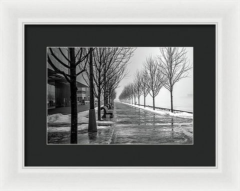 Path Through Fog - Framed Print