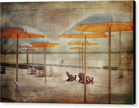 Yellow Parasols - Canvas Print