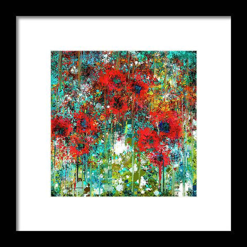 Poppies in a Field - Framed Print