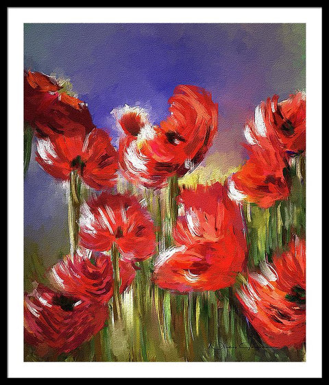 Abstract Poppies - Framed Print
