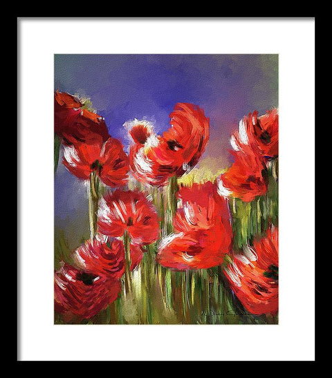Abstract Poppies - Framed Print