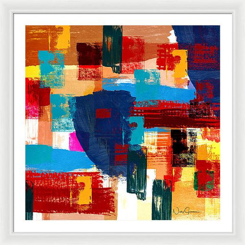 Abstract Textured Collage - Framed Print
