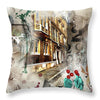 Ancient Streets - Temple - Throw Pillow