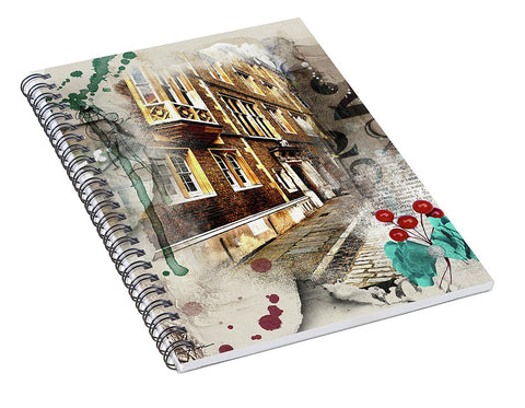 Ancient Streets - Temple - Spiral Notebook
