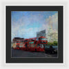 Buses On Westminster Bridge - Framed Print