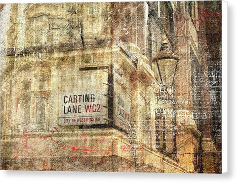 Carting Lane, Savoy Place - Canvas Print