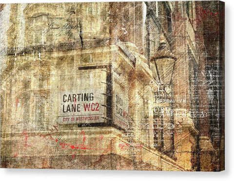 Carting Lane, Savoy Place - Canvas Print