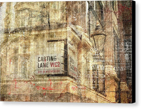 Carting Lane, Savoy Place - Canvas Print