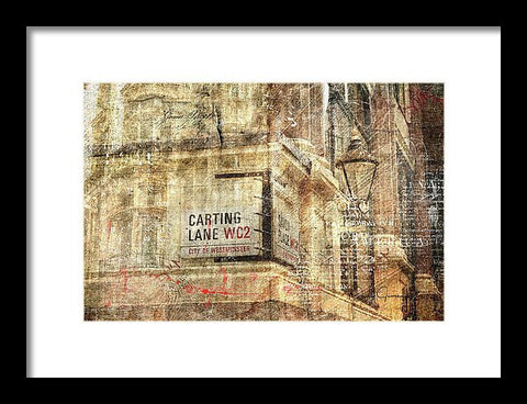 Carting Lane, Savoy Place - Framed Print