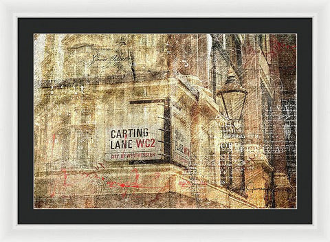 Carting Lane, Savoy Place - Framed Print
