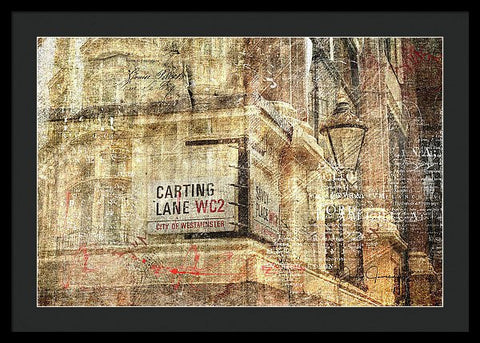 Carting Lane, Savoy Place - Framed Print