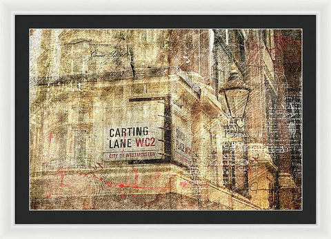 Carting Lane, Savoy Place - Framed Print