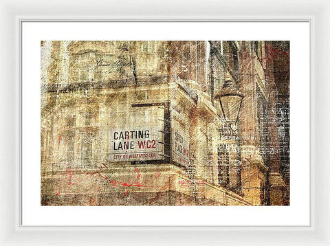 Carting Lane, Savoy Place - Framed Print