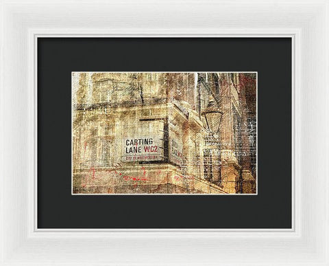 Carting Lane, Savoy Place - Framed Print