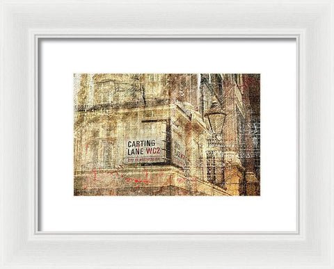Carting Lane, Savoy Place - Framed Print