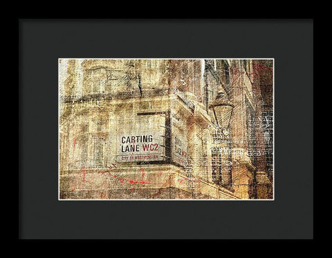 Carting Lane, Savoy Place - Framed Print