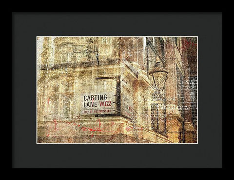 Carting Lane, Savoy Place - Framed Print