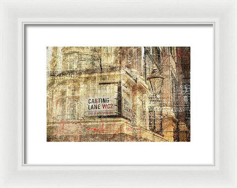 Carting Lane, Savoy Place - Framed Print
