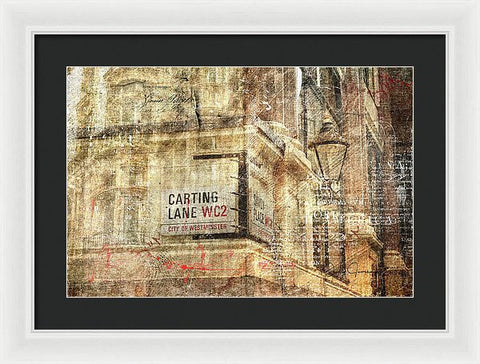 Carting Lane, Savoy Place - Framed Print