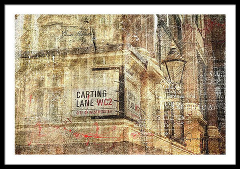 Carting Lane, Savoy Place - Framed Print