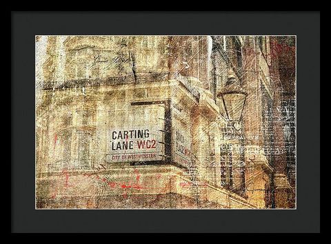 Carting Lane, Savoy Place - Framed Print