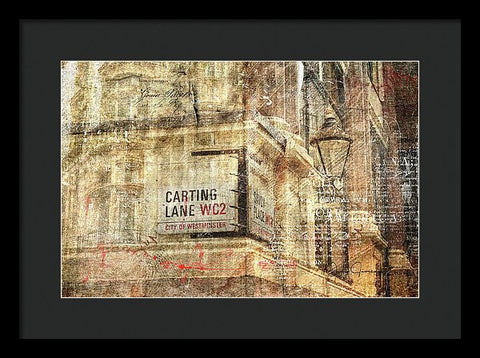 Carting Lane, Savoy Place - Framed Print