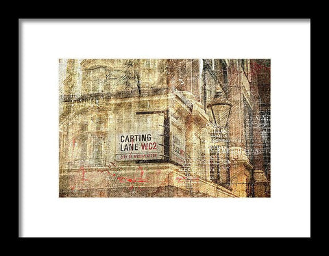 Carting Lane, Savoy Place - Framed Print