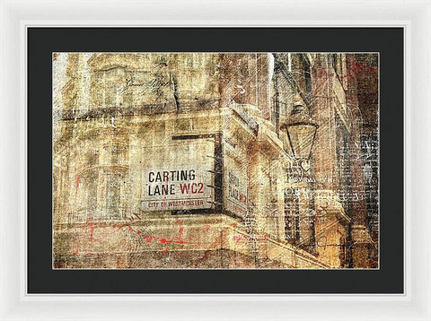Carting Lane, Savoy Place - Framed Print