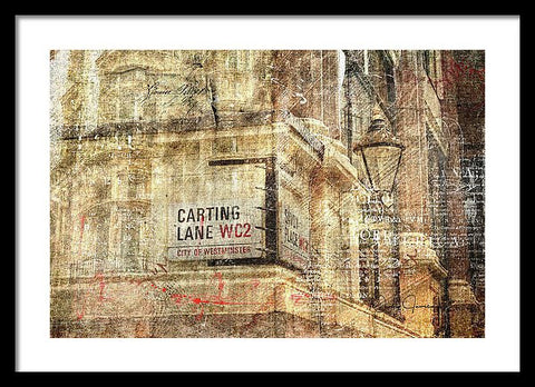 Carting Lane, Savoy Place - Framed Print