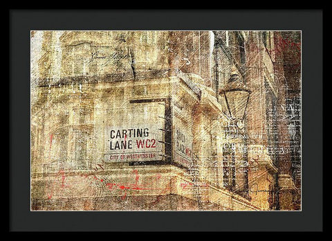 Carting Lane, Savoy Place - Framed Print