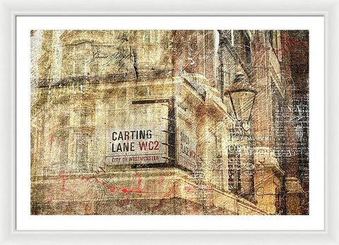 Carting Lane, Savoy Place - Framed Print