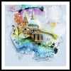 CHVRCH-IV St Paul's Cathedral. Till We Meet Again - Framed Print