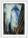 City Blue -The Gherkin London Framed Print