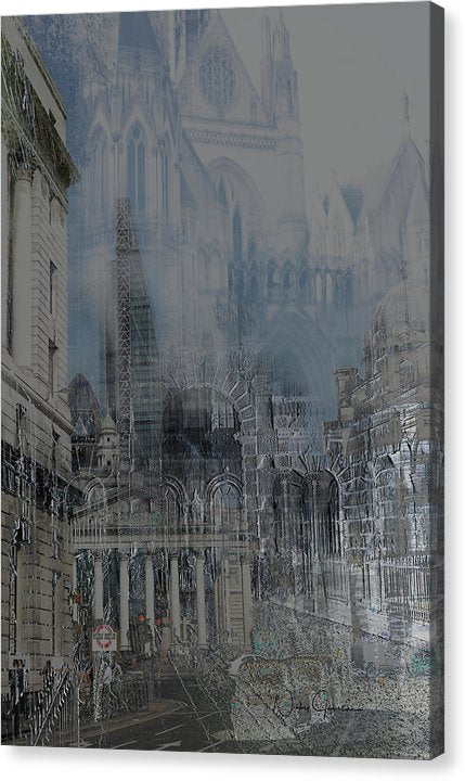 Comes The Night - City Dreamscape - Canvas Print