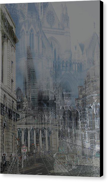 Comes The Night - City Dreamscape - Canvas Print