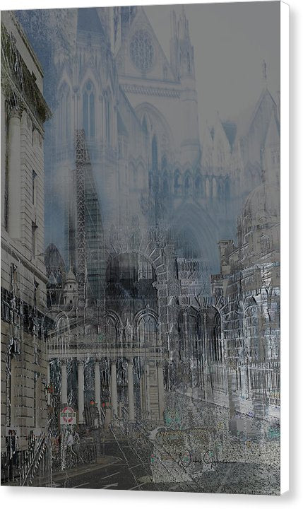 Comes The Night - City Dreamscape - Canvas Print
