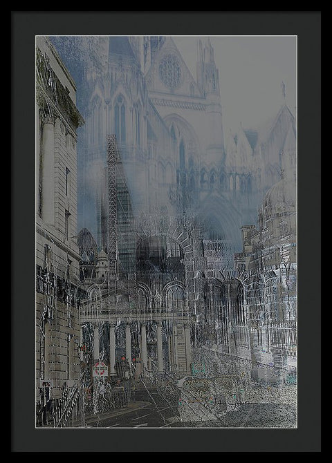 Comes The Night - City Dreamscape - Framed Print