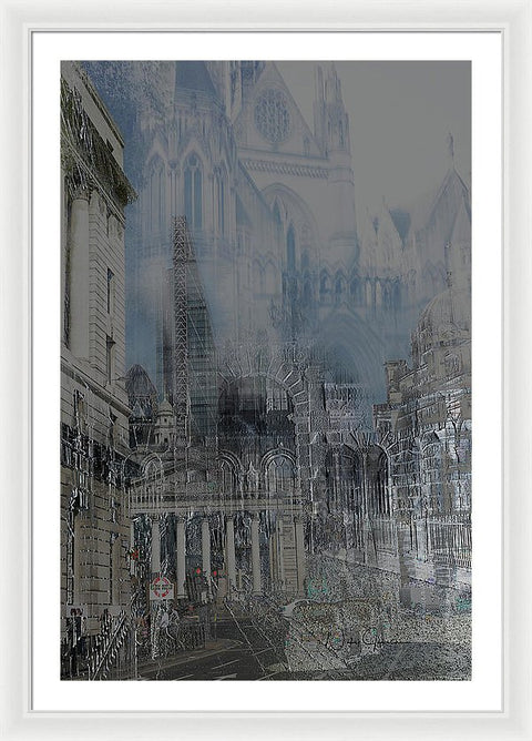 Comes The Night - City Dreamscape - Framed Print