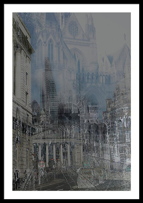 Comes The Night - City Dreamscape - Framed Print