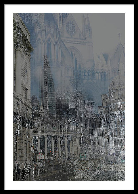 Comes The Night - City Dreamscape - Framed Print