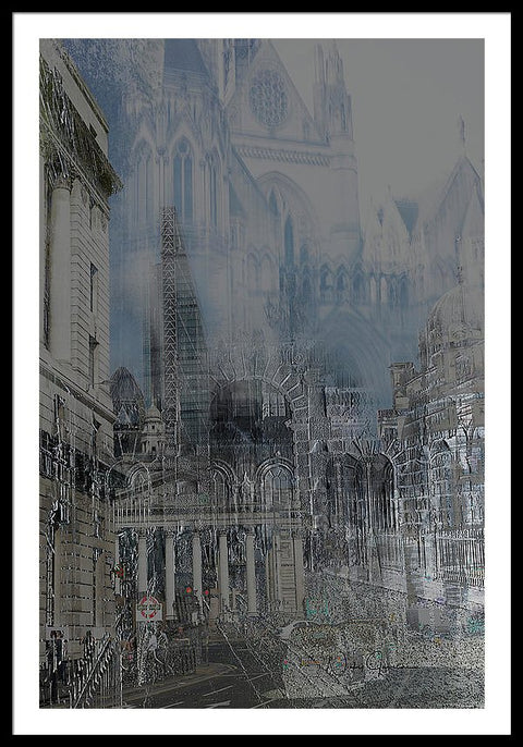 Comes The Night - City Dreamscape - Framed Print