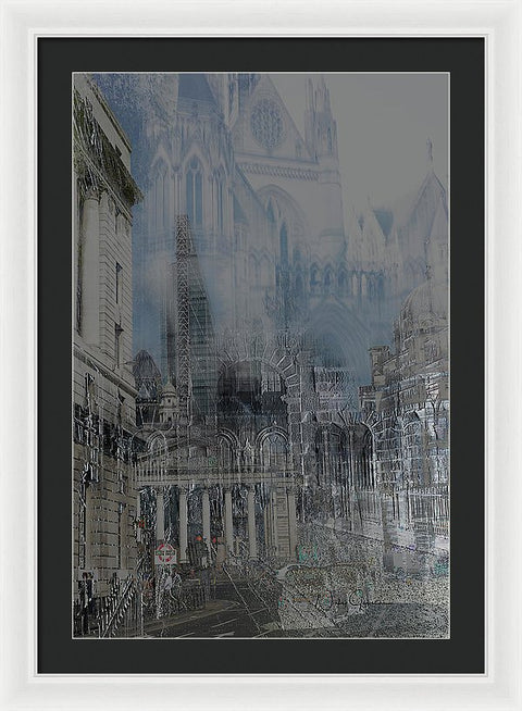 Comes The Night - City Dreamscape - Framed Print